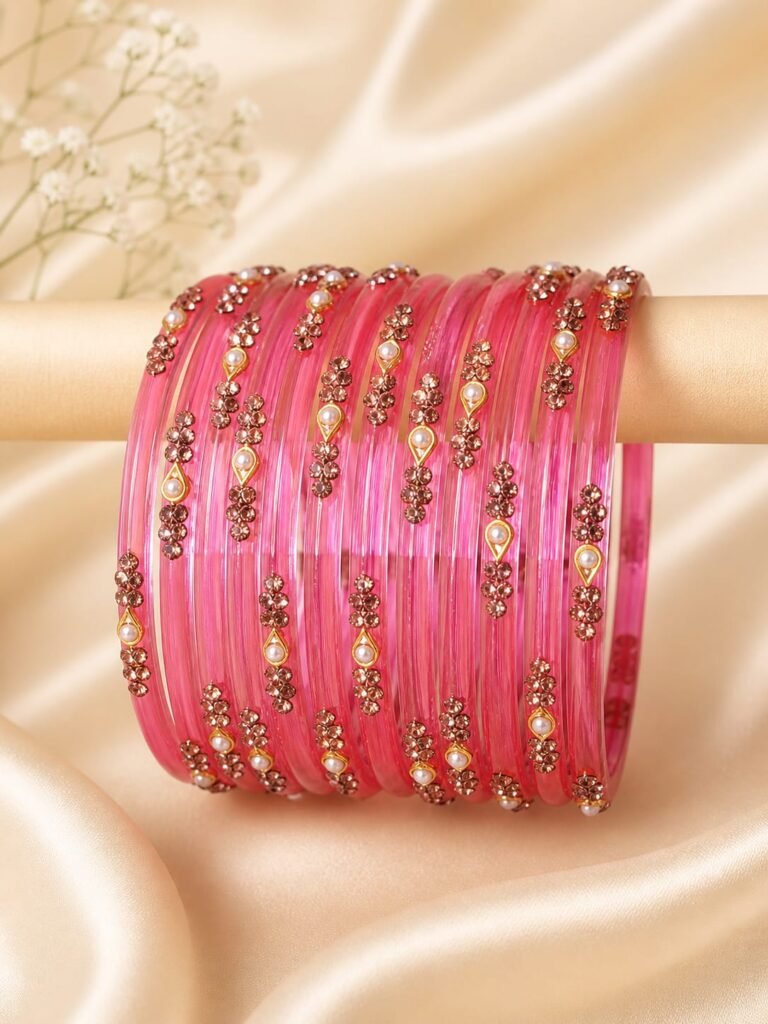 Baby Pink Pearl Bangles