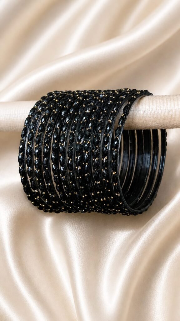 Black Raindrop Bangles
