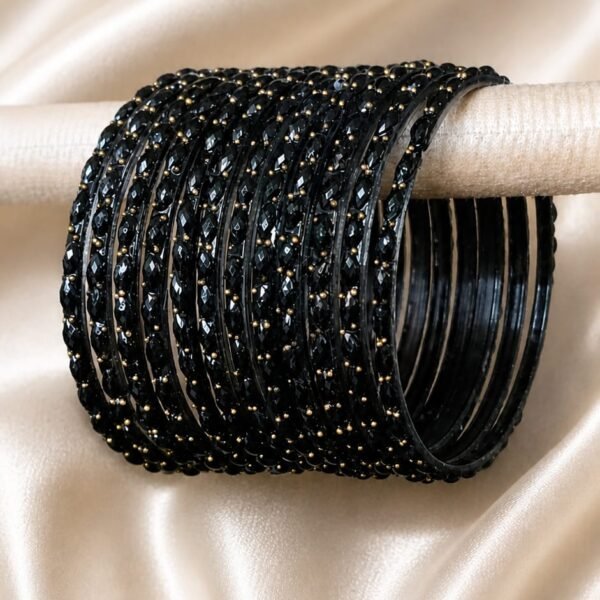 Black Raindrop Bangles