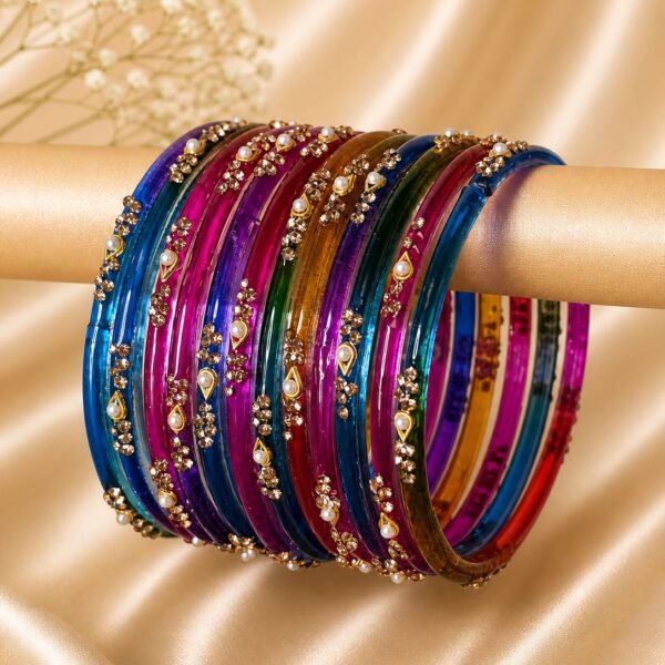 Dark Multi Pearl Bangles
