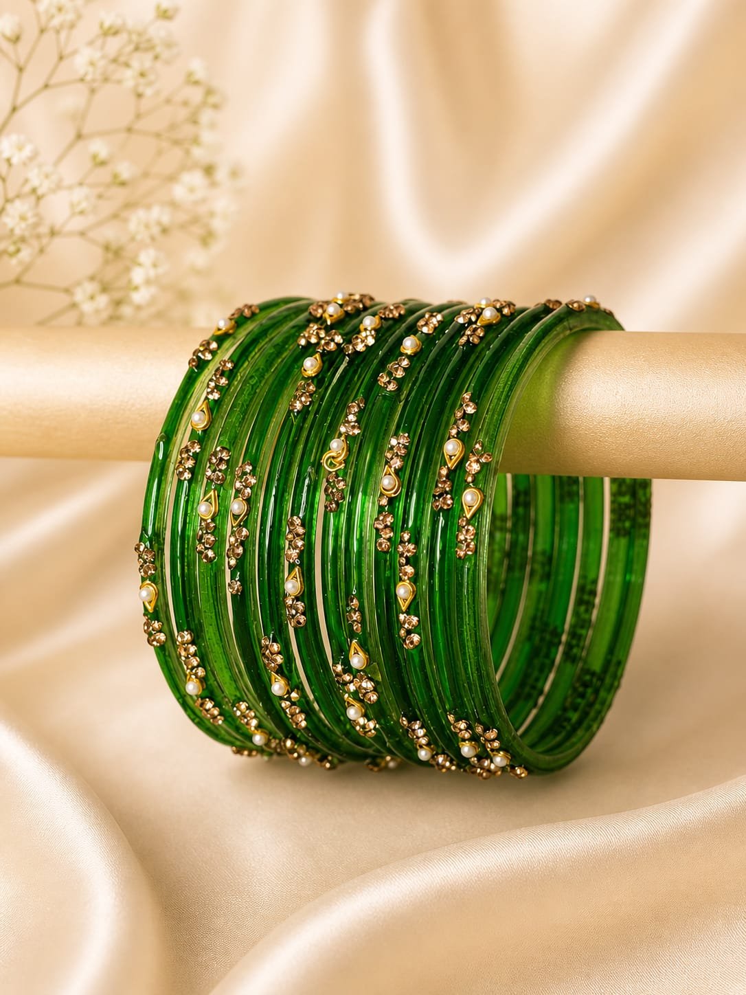 Light Green Pearl Bangles