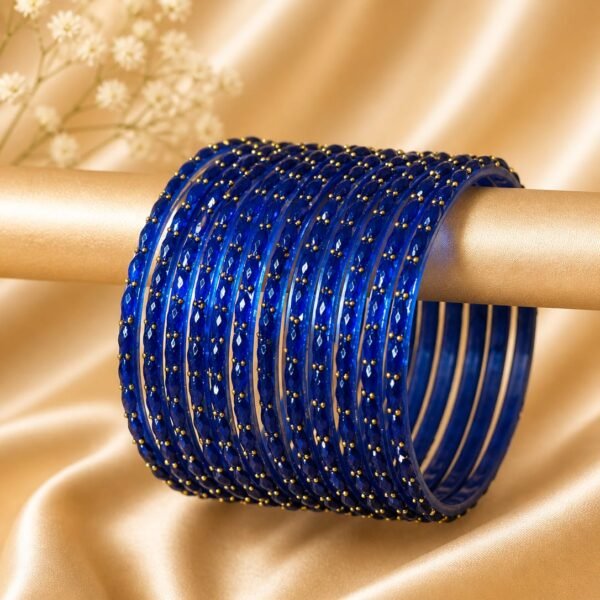 Navy Blue Raindrop Bangles