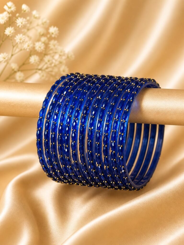 Navy Blue Raindrop Bangles