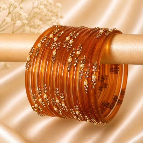 Orange Pearl Bangles