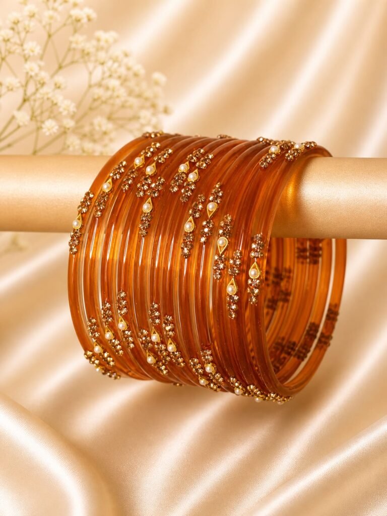 Orange Pearl Bangles