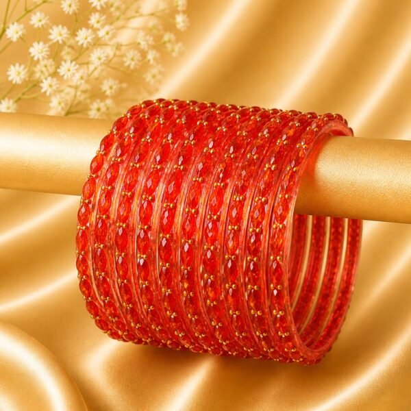 Orange Raindrop Bangles