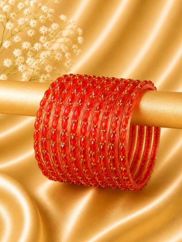Orange Raindrop Bangles