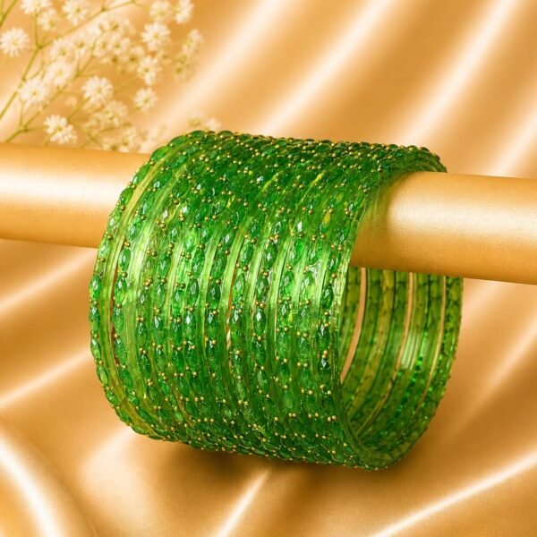 Parrot Green Raindrop Bangles