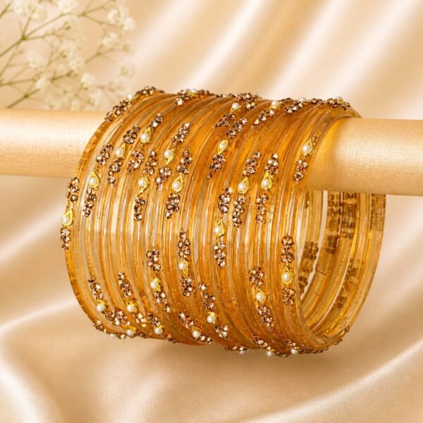 Peach Pearl Bangles