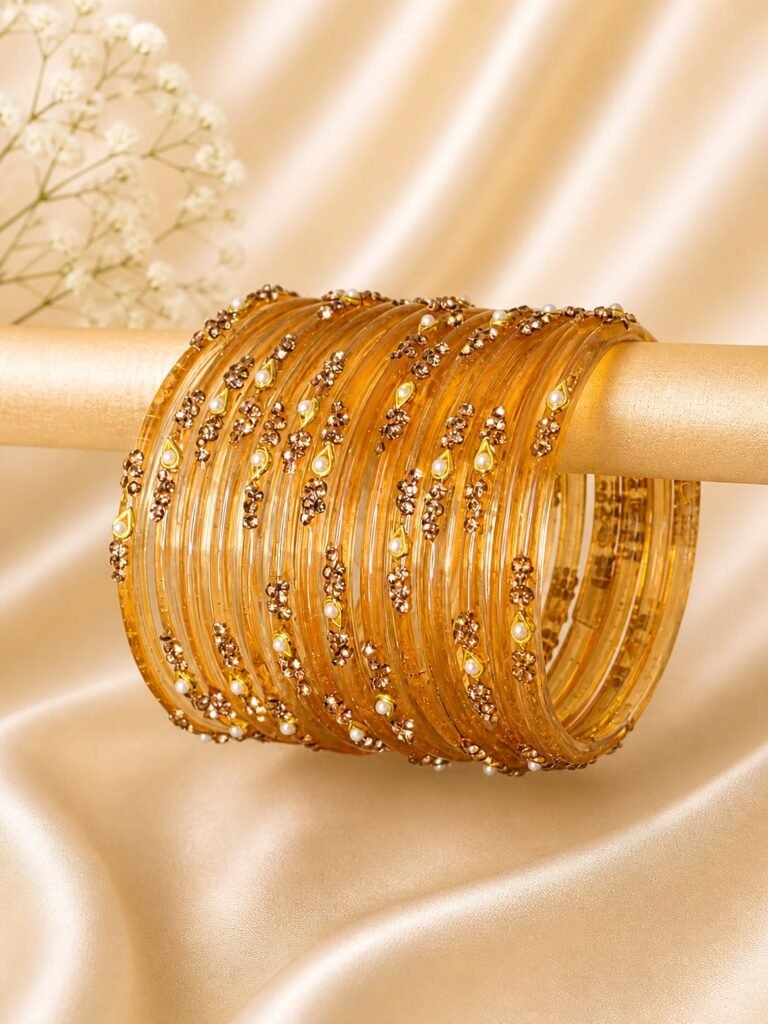 Peach Pearl Bangles
