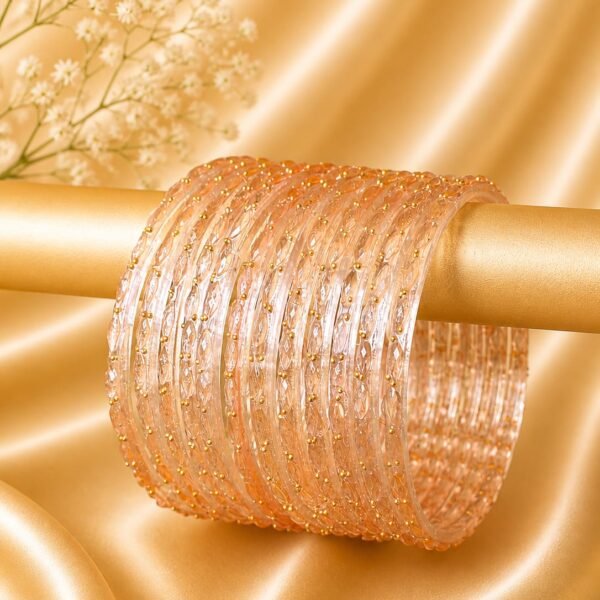 Peach Raindrop Bangles