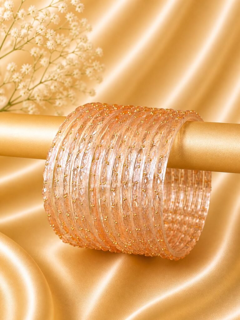 Peach Raindrop Bangles