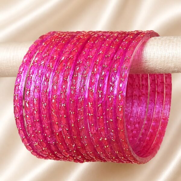 Pink Raindrop Bangles