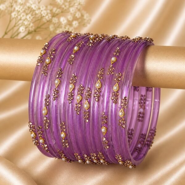 Purple Pearl Bangles