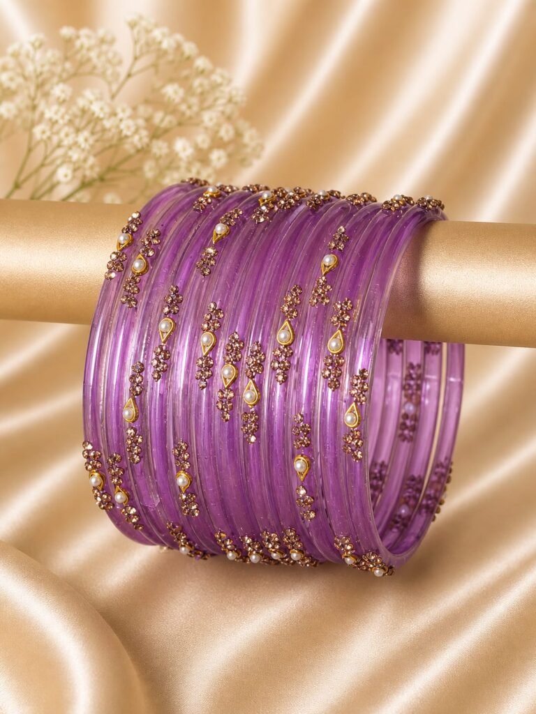 Purple Pearl Bangles