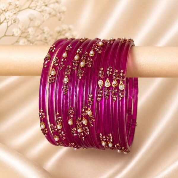 Rani Pink Pearl Bangles