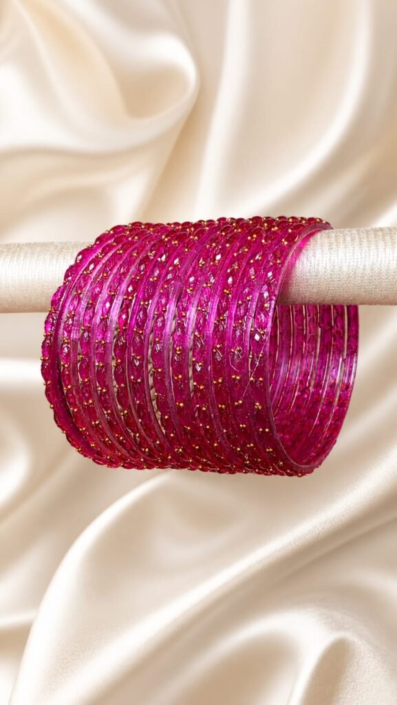 Rani Pink Raindrop Bangles