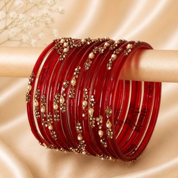 Red Pearl Bangles
