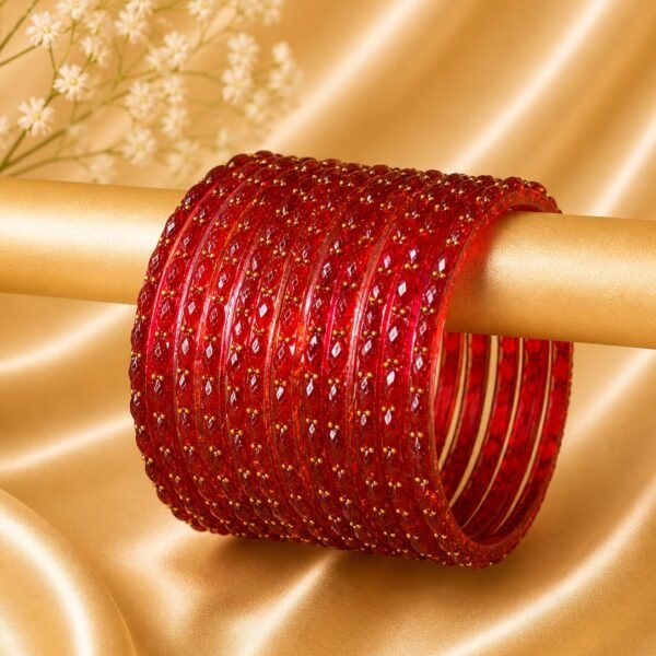 Red Raindrop Bangles