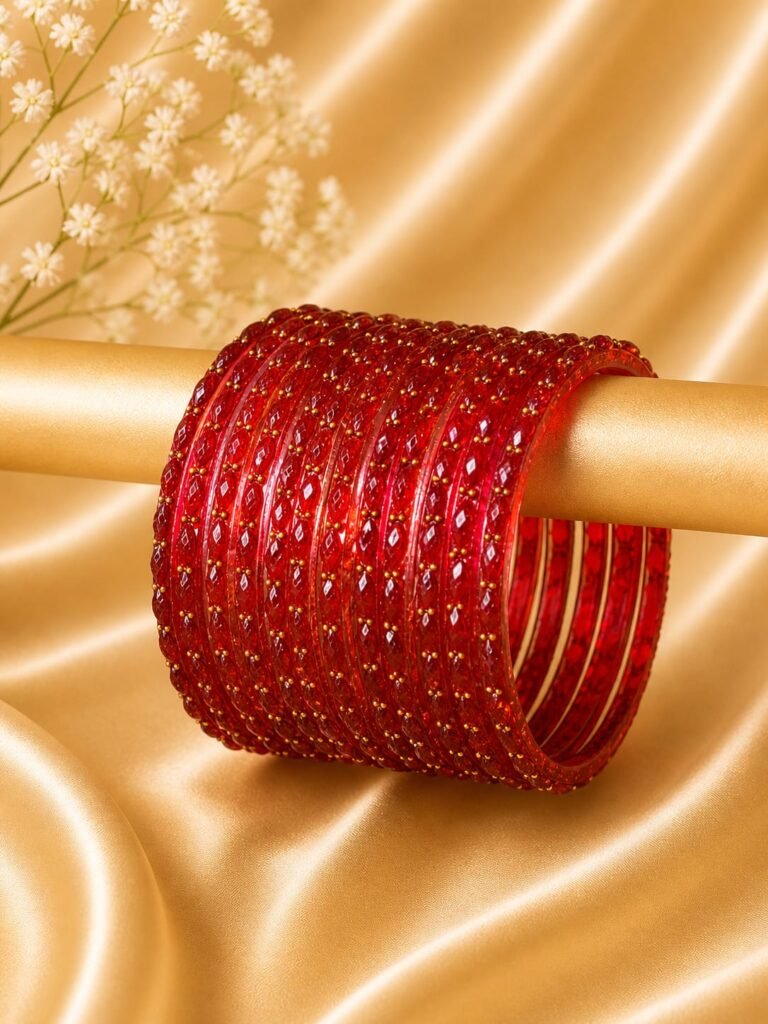 Red Raindrop Bangles