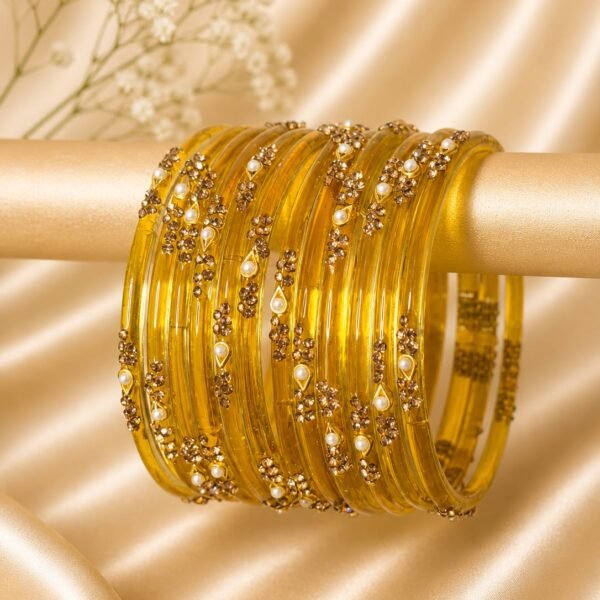Golden Pearl Bangles