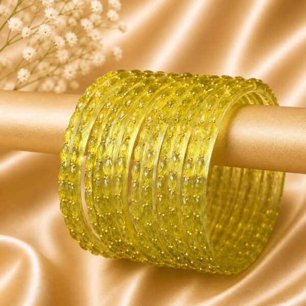 Yellow Raindrop Bangles