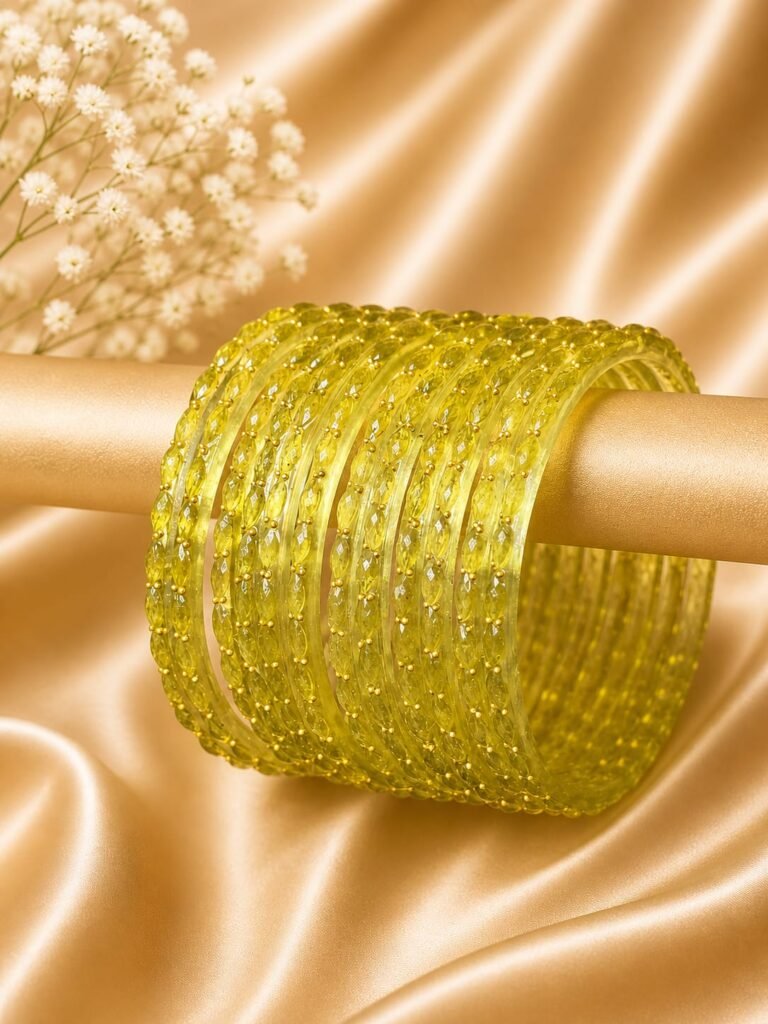 Yellow Raindrop Bangles
